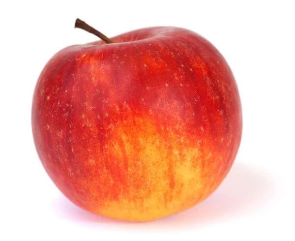 Stora Röd Gul Läckra Apple Isolerad Vit Bakgrund — Stockfoto