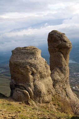 Rocky mountain view (hayalet valley yakınındaki demerdzhi Dağı, Kırım, Ukrayna)