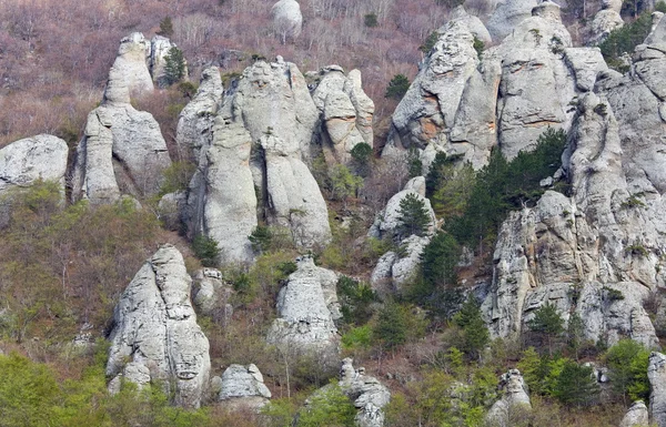 Βραχώδες Βουνό Φαντάσματα Κοιλάδα Κοντά Στο Demerdzhi Όρος Κριμαία Ουκρανία — Φωτογραφία Αρχείου
