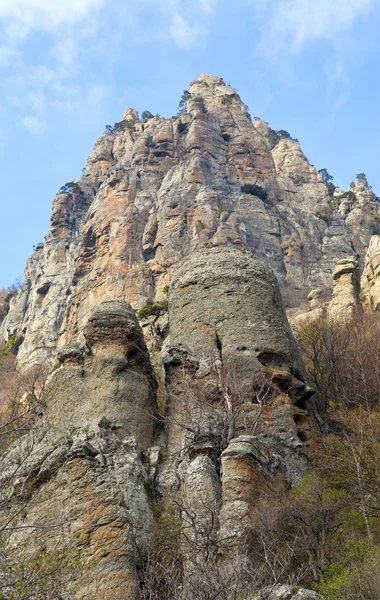 Sziklás Hegyre Szellemek Völgy Közelében Demerdzhi Mount Crimea Ukrajna — Stock Fotó