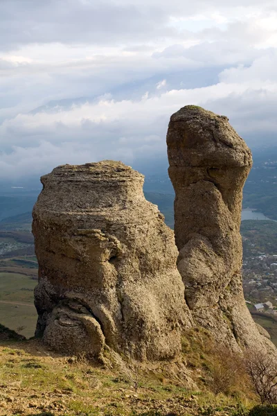 Felsigen Bergblick Geistertal Der Nähe Demerdzhi Berg Krim Ukraine — Stockfoto