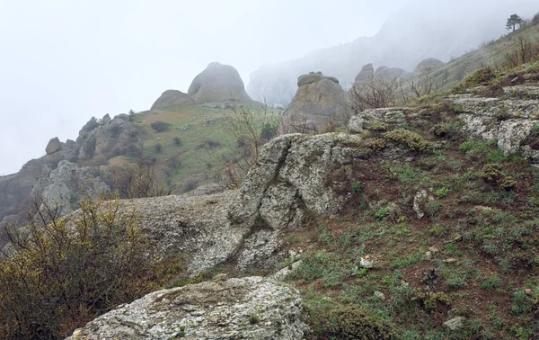 Montanha Rochosa Demerdzhi Mount Crimeia Ucrânia — Fotografia de Stock