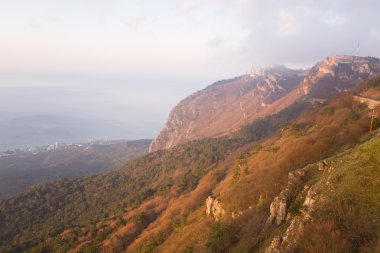 Daybreak dağ manzarası