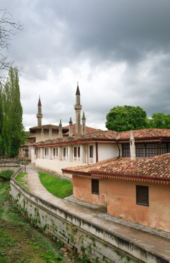 Khan'ın görünümü Bahçesaray (Kırım, Ukrayna) kasabasında Sarayı (veya hansaray). 16. yüzyılda inşa edilmiş.