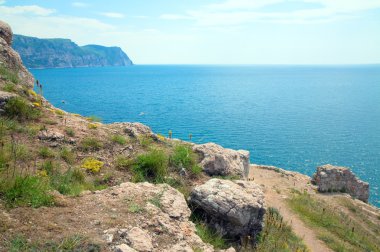 Summer coast view from Balaclava (Crimea, Ukraine) clipart