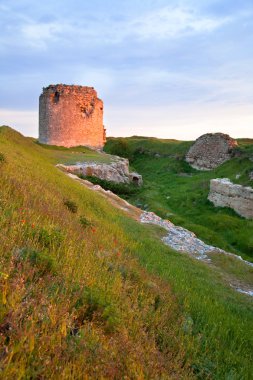 Kırım antik kale sunset view (Ukrayna)