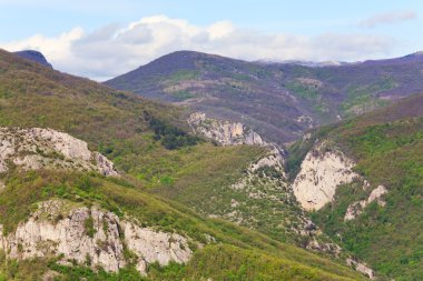 Yaz Kırım dağ manzarası (Ukrayna). Büyük Kırım Kanyon