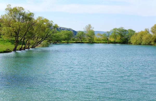 Beautiful spring lake — Stock Photo, Image