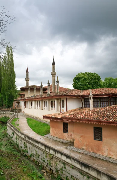 stock image Khan's Palace (or Hansaray) view in town of Bakhchisaray (Crimea, Ukraine). It was built in the 16th century.