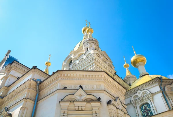 Pokrovskij 圣母玛利亚保护 主要正统寺 位于塞瓦斯托波尔市中心乌克兰克里米亚 1905 年由建筑师 Feldm — 图库照片
