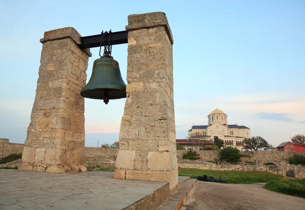 Abend Die Glocke Der Chersonesos Antike Stadt Und Der Kathedrale — Stockfoto