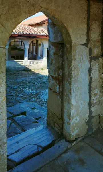Chufut Kale antiikin luola ratkaisu (Krimillä, Ukraina ). — kuvapankkivalokuva