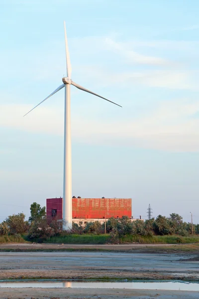 Wind Mill Electric Generating Plant Scholkino Town Crimea Ukraine — Stock Photo, Image
