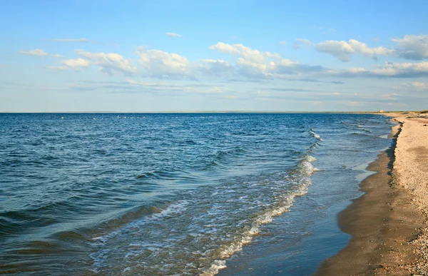 Summer Sea Sandy Coastline Azov Sea Crimea Ukraine — Stock Photo, Image