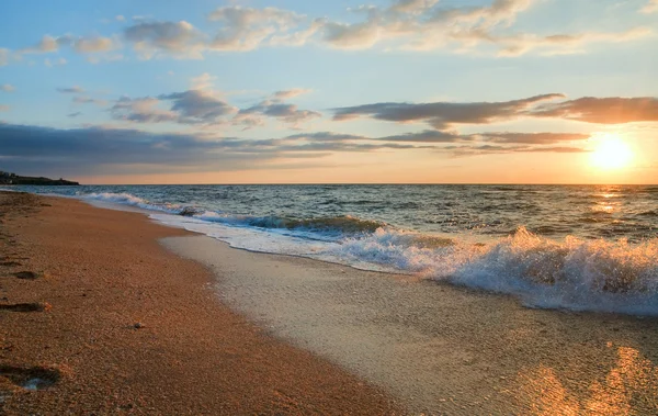 Mar oleaje puesta del sol —  Fotos de Stock