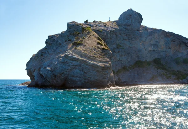 Kustlijn Van Novyj Svit Reserve Krim Oekraïne Capchik Kaap Achtergrond — Stockfoto