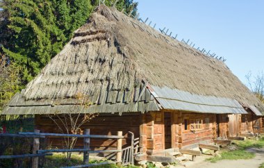 Old country wooden hut clipart