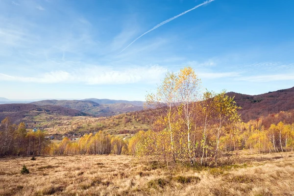 Outono paisagem rural (Cárpatos, Ucrânia ). — Fotografia de Stock