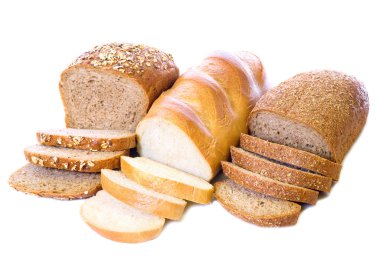 Bread isolated on white clipart