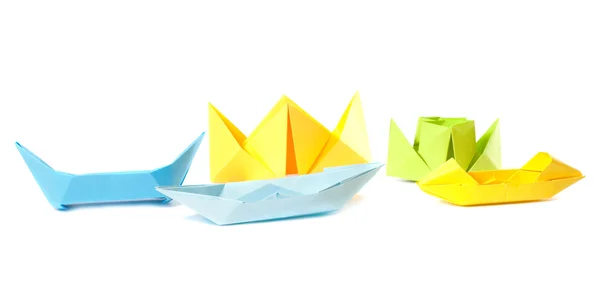 Origami figura di barche — Foto Stock
