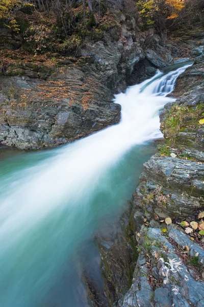 Waterfalls on Rocky Autumn Stream — Stock Photo, Image