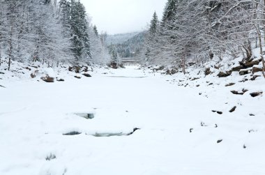 Kış dağ Nehri