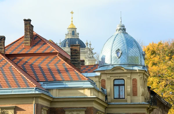 Gamla historiska hus i Lviv (Ukraina) — Stockfoto