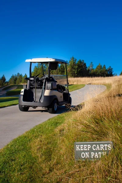 Golf vozík prázdná — Stock fotografie