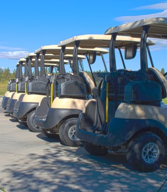 Golf carts clipart