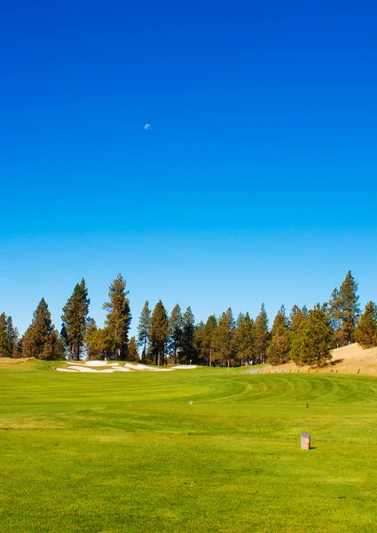 Langer Tag Auf Dem Golfplatz Idaho — Stockfoto