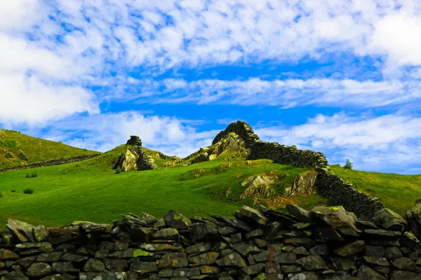 Menschengemachte Felswände England Ganzen Land — Stockfoto