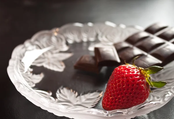 Fragola e cioccolato — Foto Stock