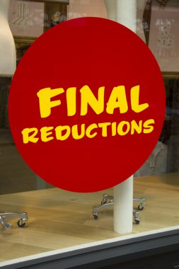 Final reductions clipart