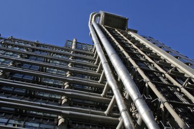 Steel building and sky clipart