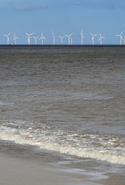 Wind farm off shore clipart