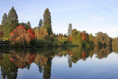 Lake at fall time clipart