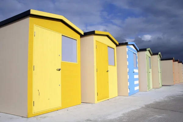 Seaside beach huts — Stockfoto