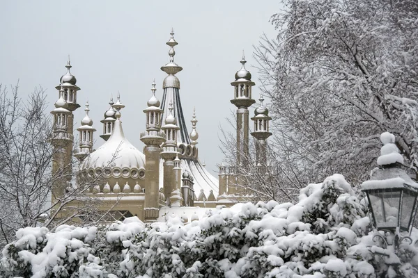 Brighton pavilion pod sněhem — Stock fotografie
