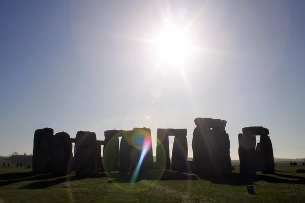 Oślepiające słońce w stonehenge — Zdjęcie stockowe