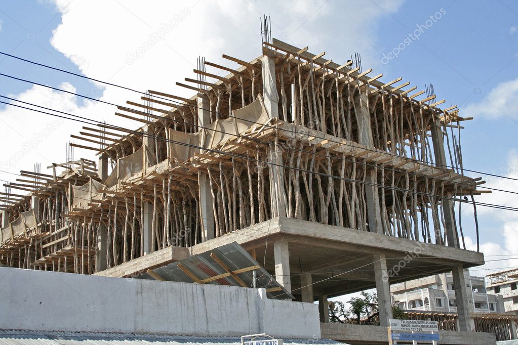 Wooden scaffold