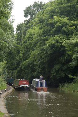 Barge on Grand Union Canal clipart