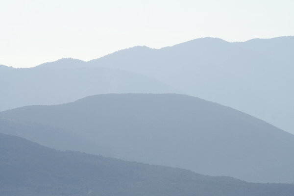 Soft landscape background shot on Greek island of Kefalonia
