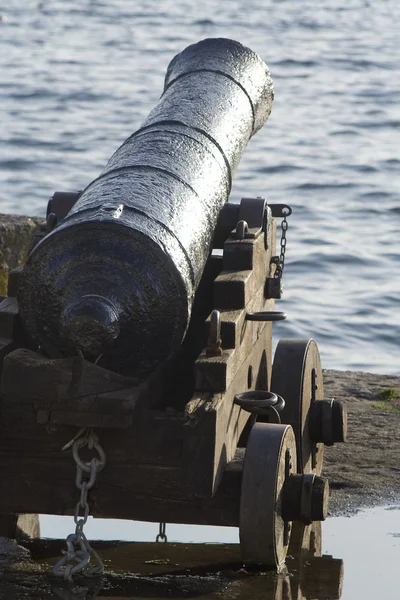 Cannon by sea — Stock Photo, Image