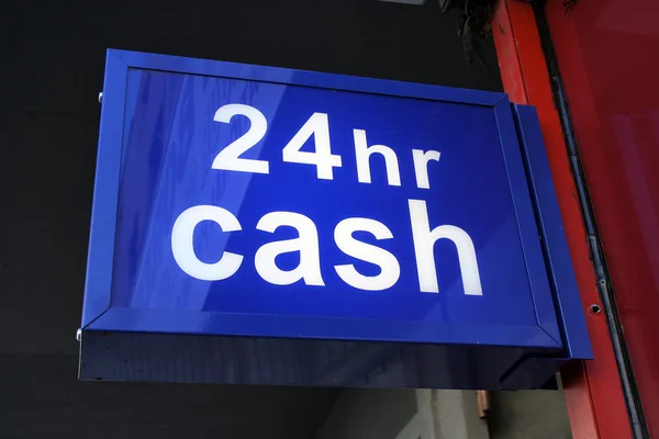 24 hr cash — Stock Photo, Image