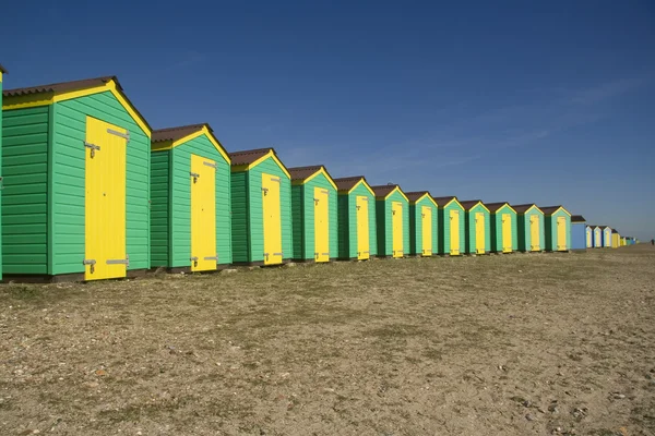 Bright beach huts — Stock Photo, Image