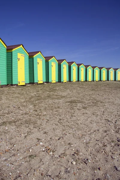 Beach huts (room for text) — Stock Photo, Image