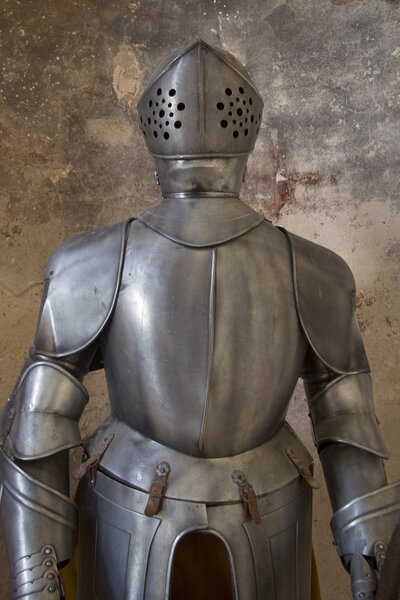Suit of armor at Lulworth castle in Dorset
