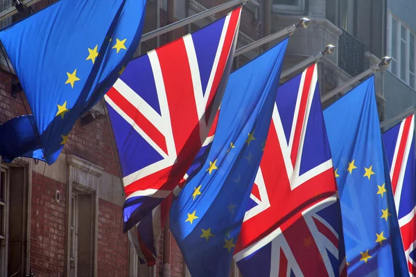 Bandiere Retroilluminate Sulla Strada Londra — Foto Stock