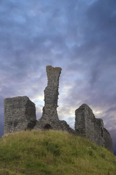 Launischer Himmel Über Okehampton Castle Devon — Stockfoto