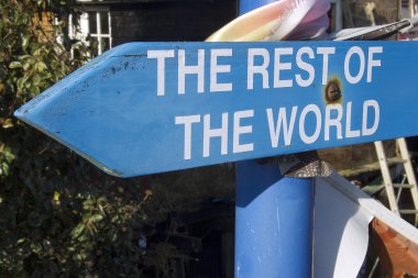 This way to the rest of the world clipart